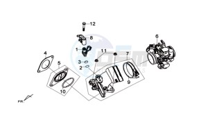 MAXSYM 600 I ABS EXECUTIVE SPORT L6 drawing INLET /  FUEL INJECTOR /  THROTTLE VALVE