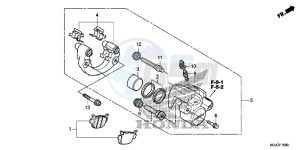 FES125C drawing REAR BRAKE CALIPER