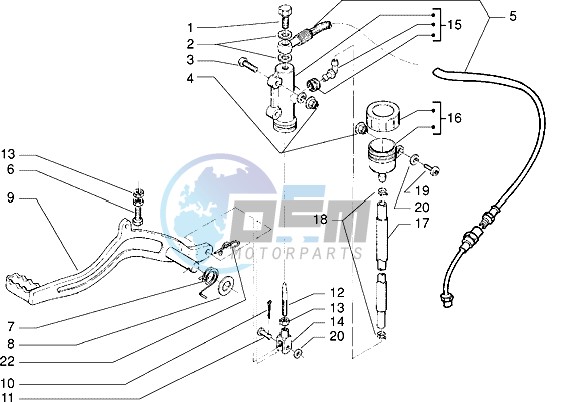 Pedal - Master cylinder