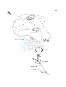 ZR 1000 B [Z1000 EUROPEAN] (B7F-B9F) 0B8F drawing FUEL PUMP