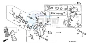 VFR800A9 UK - (E / ABS MME) drawing L. FRONT BRAKE CALIPER