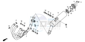 CB1300S CB1300SUPERBOLD'OR drawing EXHAUST MUFFLER