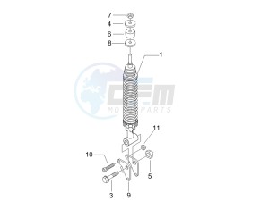 Liberty 200 4t Sport e3 drawing Rear suspension - Shock absorbers