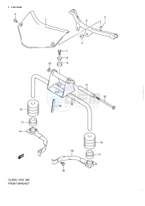 DL 650 V-STROM EU-UK drawing FRONT BRACKET