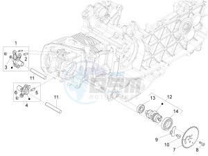 Liberty 125 4t 3v ie e3 (Vietnam ) Vietnam drawing Camshaft - Rocking levers support unit