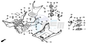 SH125 drawing FLOOR PANEL/PILLION STEP