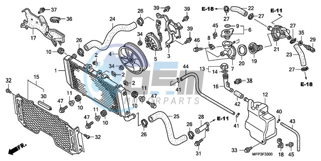 RADIATOR (CB1300/CB1300S)