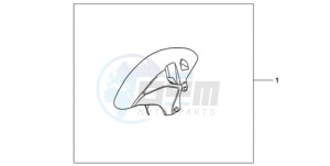 CBR1000RR9 Europe Direct - (ED / MME TRI) drawing CARBON FIBER FRONT FENDER