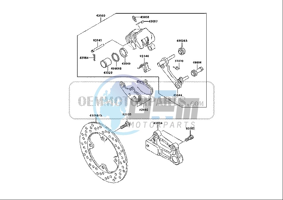 REAR BRAKE CALIPER