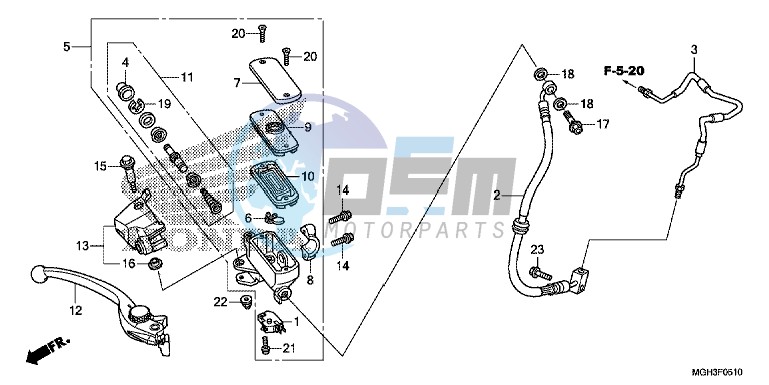 FR. BRAKE MASTER CYLINDER