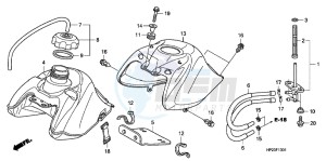 TRX90XB drawing FUEL TANK (TRX90EX8/ X9/ XB/ XC/ XD/ XE)