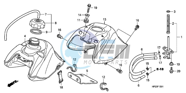 FUEL TANK (TRX90EX8/ X9/ XB/ XC/ XD/ XE)