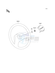 KAF 620 K [MULE 3010 TRANS4X4 HARDWOODS GREEN HD] (K6F-K8F) K7F drawing STEERING WHEEL