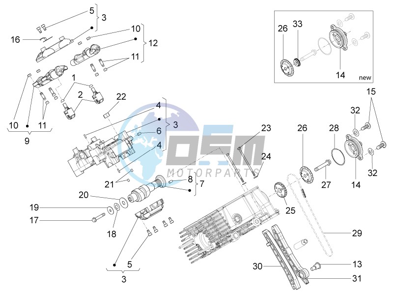 RH cylinder timing system