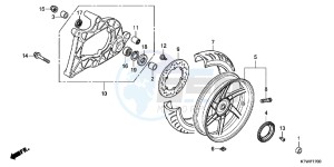 SH300AC drawing REAR WHEEL/SWINGARM