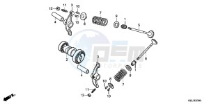 CRF50FD CRF50F Europe Direct - (ED) drawing CAMSHAFT/VALVE