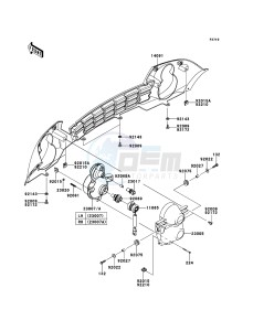 MULE_610_4X4 KAF400AFF EU drawing Headlight(s)