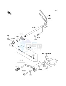 NINJA 250R EX250KBF GB XX (EU ME A(FRICA) drawing Gear Change Mechanism