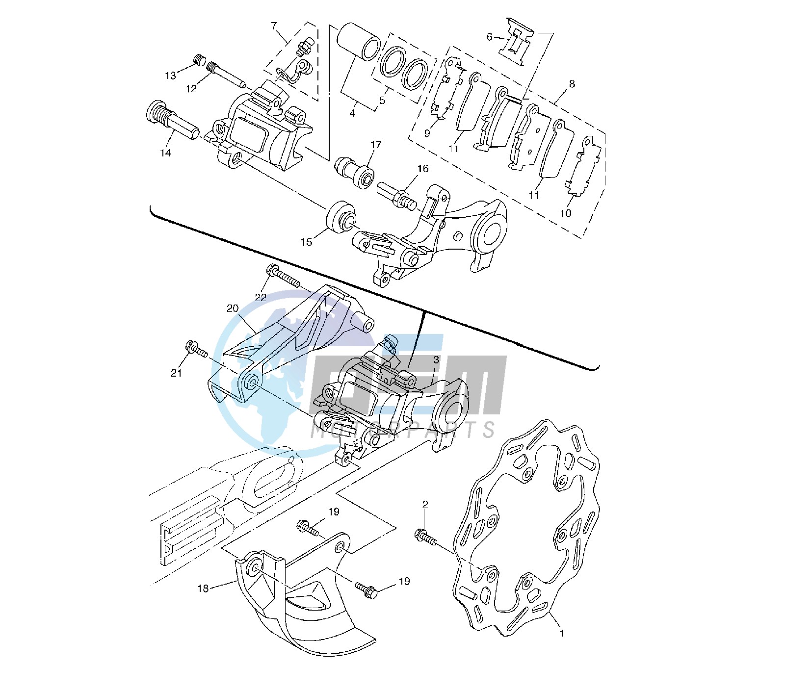 REAR BRAKE CALIPER