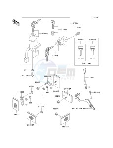 KL 650 A [KLR 650] (A6F-A7F) A7F drawing IGNITION SWITCH