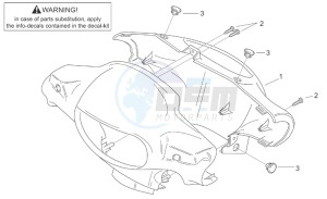 Scarabeo 50 2t (eng. Minarelli) drawing Front body II - Dashboard