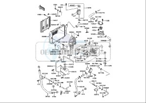 ZZR 250 (EU) drawing COOLING CIRCUIT