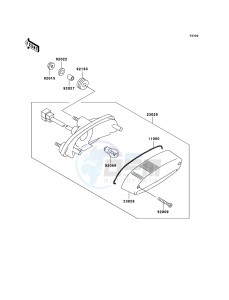 ELIMINATOR 125 BN125A6F GB XX (EU ME A(FRICA) drawing Taillight(s)