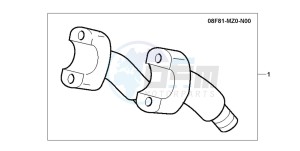 GL1500C F6C drawing CHROME H RAISERS