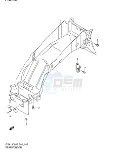 GSX1400 (E2) drawing REAR FENDER