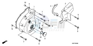 CBF125MB drawing LEFT CRANKCASE COVER