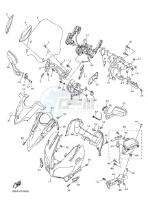 FJR1300A FJR1300-A FJR1300A ABS (B88C) drawing COWLING 1