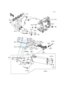 1400GTR ABS ZG1400EFF FR GB XX (EU ME A(FRICA) drawing Muffler(s)