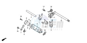 CRF100F drawing GEARSHIFT DRUM