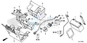 NC750DE Integra - NC750D Europe Direct - (ED) drawing BATTERY