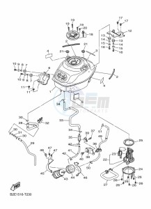 MT-25 MTN250-A (B2E2) drawing FUEL TANK