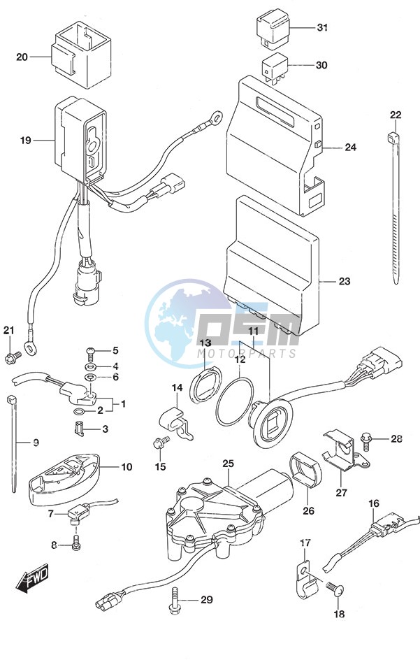 PTT Switch/Engine Control Unit