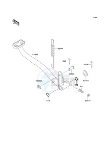 KLF 300 C [BAYOU 300 4X4] (C10-C14) [BAYOU 300 4X4] drawing BRAKE PEDAL