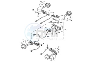 WR 400-426 F 426 drawing FLASHER LIGHT-LICENSE LIGHT EURO KIT