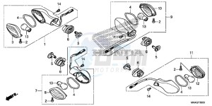 NC750SDG NC750X Europe Direct - (ED) drawing WINKER