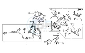 JET BASIX 50 drawing TAIL LIGHT - INDICATORS - REAR MUDGUARD