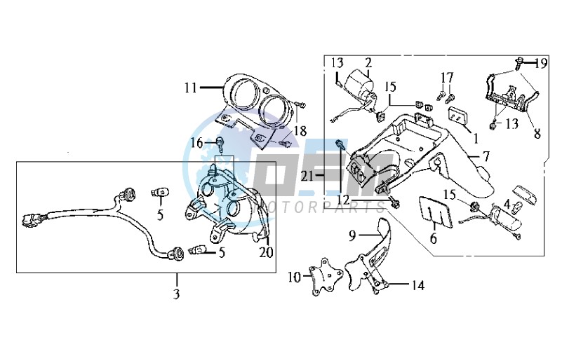 TAIL LIGHT - INDICATORS - REAR MUDGUARD