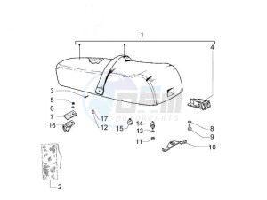 PX 125 drawing Saddle - Tool roll