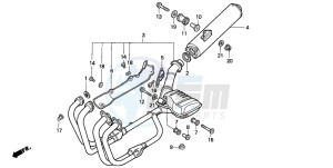 CB1000F drawing EXHAUST MUFFLER