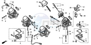 CB600F2 HORNET S drawing CARBURETOR (COMPONENT PARTS) (1)