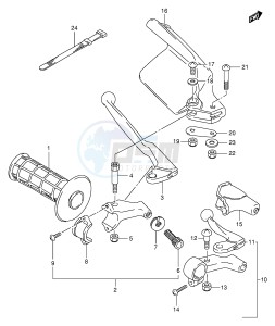 DR350 (E1) drawing LEFT HANDLE LEVER