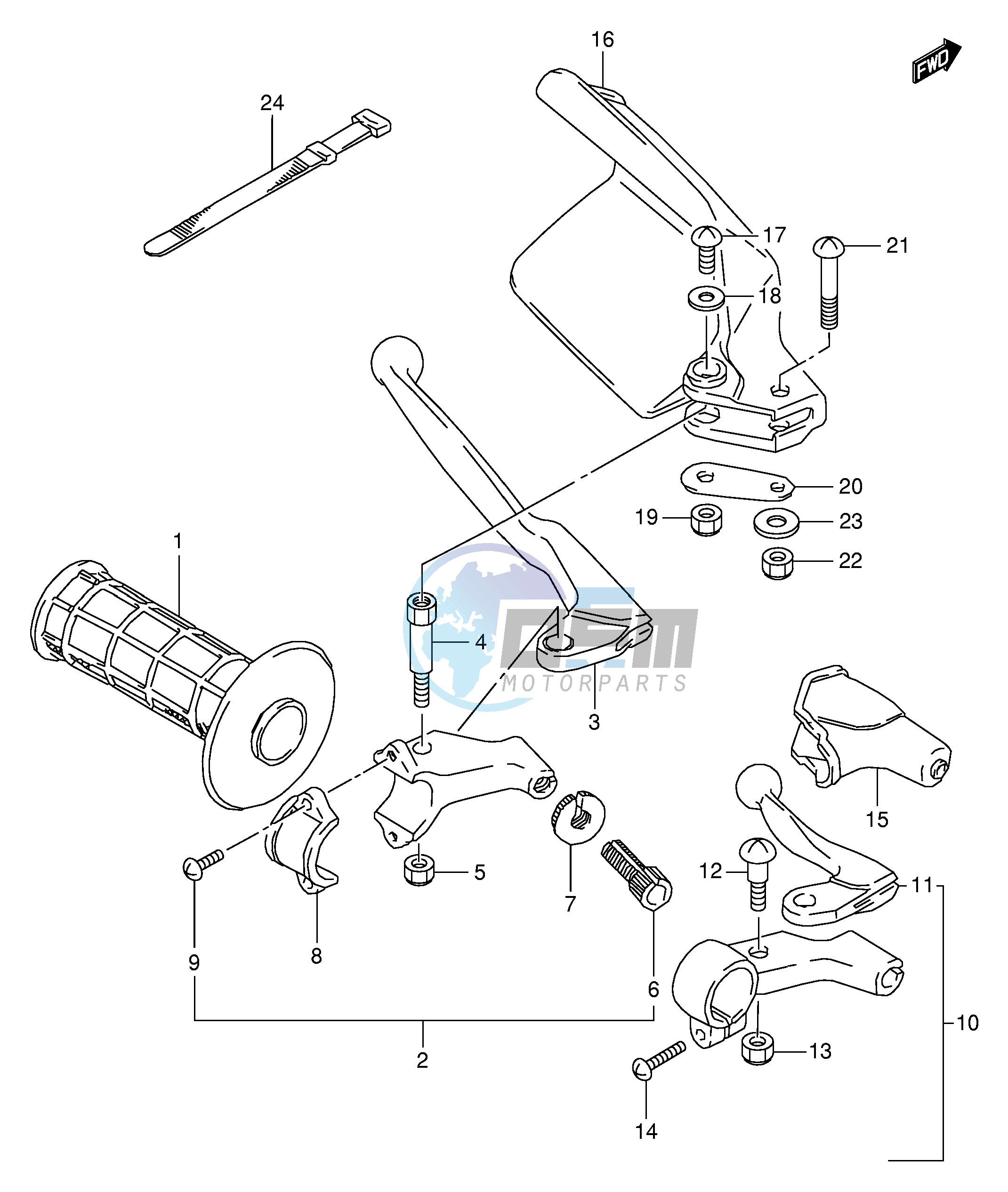 LEFT HANDLE LEVER