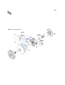 KVF 650 G [BRUTE FORCE 650 4X4I HARDWOODS GREEN HD] (G6F-G9F) G8F drawing OPTIONAL PARTS-- DRIVE CONVERTER- -