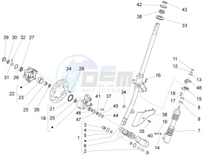 LXV 150 4T 3V IE NOABS E3 (APAC) drawing Fork/steering tube - Steering bearing unit