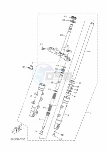 YP125RA XMAX 125 ABS (B9Y1) drawing FRONT FORK