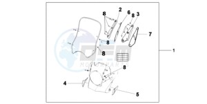 XL700V9 UK - (E / MKH) drawing WINDSCREEN